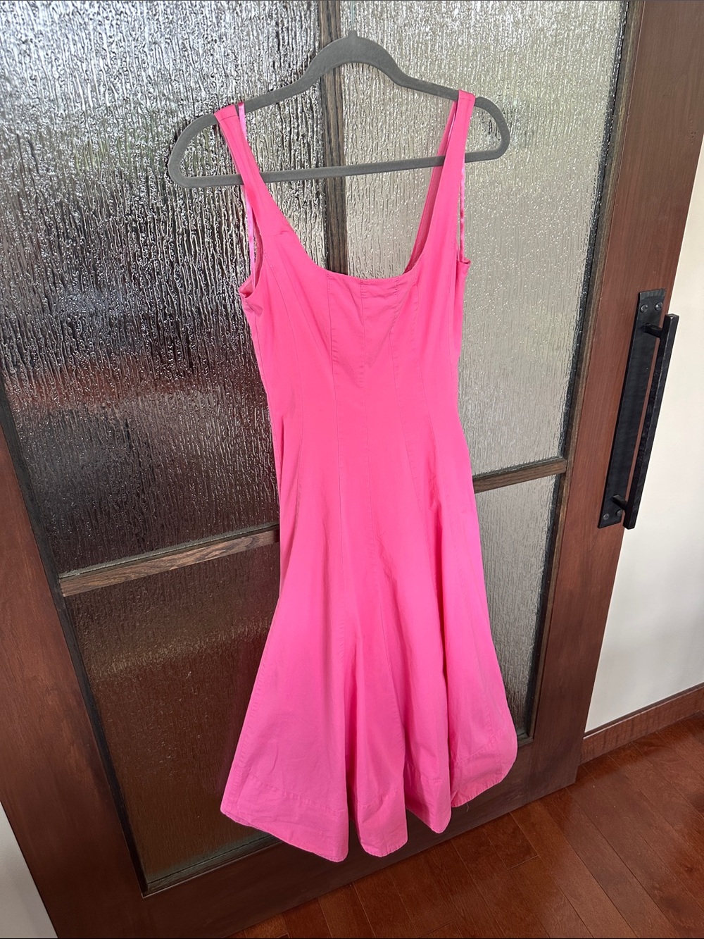 STAUD Pink Square-Neck Midi Dress - Picture 8 of 12